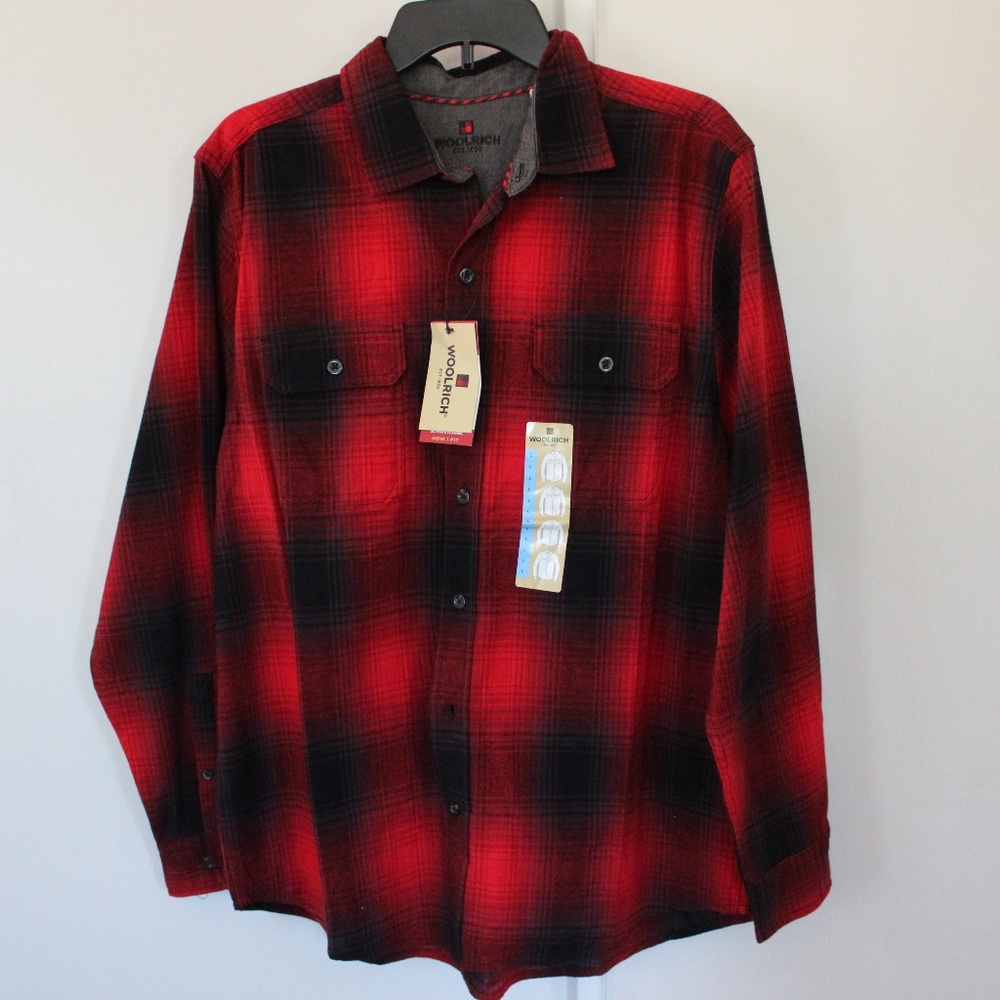 WOOLRICH Men's Button Down Flannel SIZE L